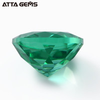 Feitrium — pierre précieuse ronde en grenat d'aluminium, YAG, demiche russe, pierres précieuses vertes émeraude pour bijoux en argent