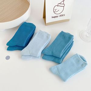 HEHE Logo personnalisé Chaussettes Femmes D'été Blanc <span class=keywords><strong>Bas</strong></span> Mince Moyen Tube <span class=keywords><strong>Bas</strong></span> Ins Morandi <span class=keywords><strong>Bleu</strong></span> Clair D'été Pile <span class=keywords><strong>Bas</strong></span> - Product Image 5