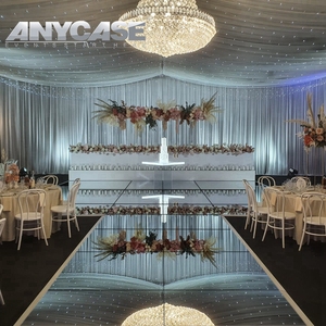 Piste de danse miroir sans couture en verre trempé pour événement de mariage piste de danse acrylique argentée pour les <span class=keywords><strong>salons</strong></span> professionnels - Product Image 3