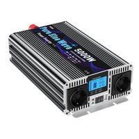 HOULI 24V 5000W 6000W 7000W Onduleur Solaire Hors Réseau avec Contrôleur et Transformateurs, Sorties Multiples 12V vers 220V 5KW