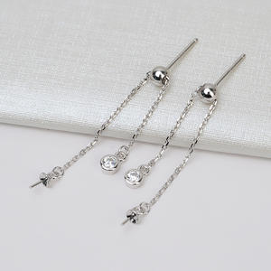 จี้เงินแท้ S925 รูปหัวหญิง ประดับมุก ดีไซน์เมฆ  สำหรับงาน DIY  พร้อมถาดเปล่า  รุ่น 15881  อุปกรณ์ทำเครื่องประดับ - Product Image 2