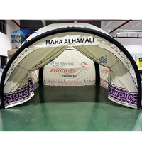 Tente dôme araignée gonflable portable imperméable à quatre pieds pour événements en plein air, abri aérien Horizon pour la publicité