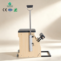 Chaise de Pilates en bois d'érable avec cadre métallique, équipement d'entraînement de stabilisation pour clinique de réadaptation