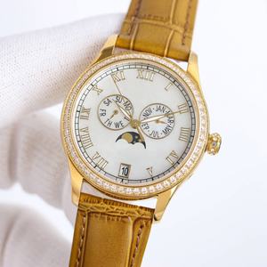 Montre mécanique automatique en or rose avec <span class=keywords><strong>lunette</strong></span> sertie de diamants de <span class=keywords><strong>luxe</strong></span>, affichage multifonctionnel, montre pour <span class=keywords><strong>homme</strong></span> de haute qualité - Product Image 3