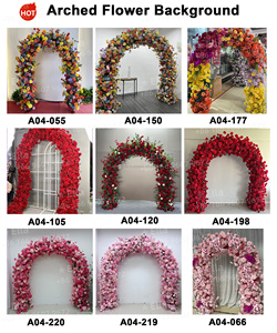 Arco Floral Decorativo para Entrada de Eventos de Boda de Primavera, 7 pies de Altura, con Flores Coloridas - Product Image 6