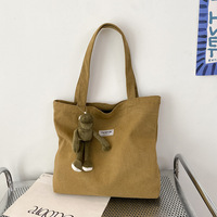 Fourre-tout pour femmes sac à provisions toile fil à coudre femme sacs à bandoulière voyage grands sacs à main collège filles sac