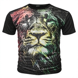 T-shirt à manches courtes pour homme imprimé par sublimation personnalisée, 100% polyester, vêtements décontractés tendance - Product Image 4