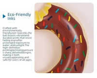 Anneau de bain gonflable en PVC Jouet d'été Sécurité-Caractéristique Flotteur de piscine pliable Adulte Bébé Sûr Donut Cercle de natation pour piscines Plages