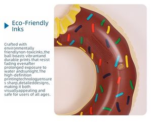 Anillo de natación inflable de PVC, juguete de verano, función de seguridad, flotador de piscina plegable, Círculo de natación de Donut seguro para bebés adultos para piscinas y playas - Product Image 5