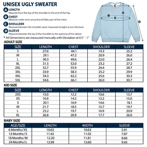 Maglione Natalizio Personalizzato Unisex in Misto Poliestere ad Asciugatura Rapida con Stampa di Coppia Cartoon con Bambini e Animali Domestici - Product Image 6