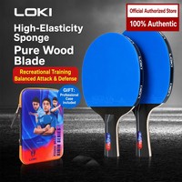 LOKI K5000 Tischtennisschläger-Set 2 Stück für Anfänger, Kinder, Studenten, Professionelles Training, 2 FL/CS Griffe, Ping Pong ITTF-Zertifizierung