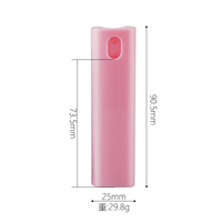 10 ml draagbare vierkante PP plastic parfum verstuiverfles met pompsprayer, bedrukbaar met zeefdruk