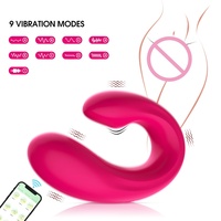Nouveau Vibrateur Sexuel Féminin Invisible en Silicone en Forme de U à Double Utilisation pour Femme
