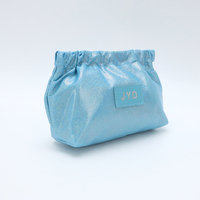 Sacs cosmétiques brillants en vrac, trousse de toilette en PU, pochette de rangement pour petits maquillages et bijoux, pochette compressible, sac à main personnalisé