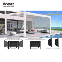 Système de toit à persiennes imperméable Hooeasy Kits de pergola bioclimatique en aluminium pour jardin extérieur