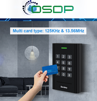 Lecteur de cartes RFID 125KHz et 13.56MHz, protocole Wiegand/RS485/OSDP, cryptage AES128, système de contrôle d'accès aux portes par carte et clavier PIN