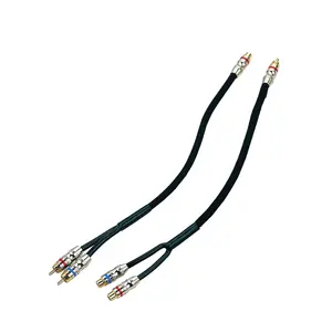 Wholesale Copper Rca Splitter Adapter Cable 1 Female 2 Male 1 Male 2 Female Splitter Audio Cable For Car