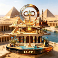 Souvenir culturel emblématique de la ville touristique d'Égypte, aimant de réfrigérateur en métal 3D en relief, décoration pour la maison