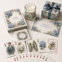 Cartes à Jouer Personnalisées Portrait de Couple Hortensia Nouvelle-Angleterre, 57 x 87 mm, Papier Couché 300 g/m², Ensemble Cadeau