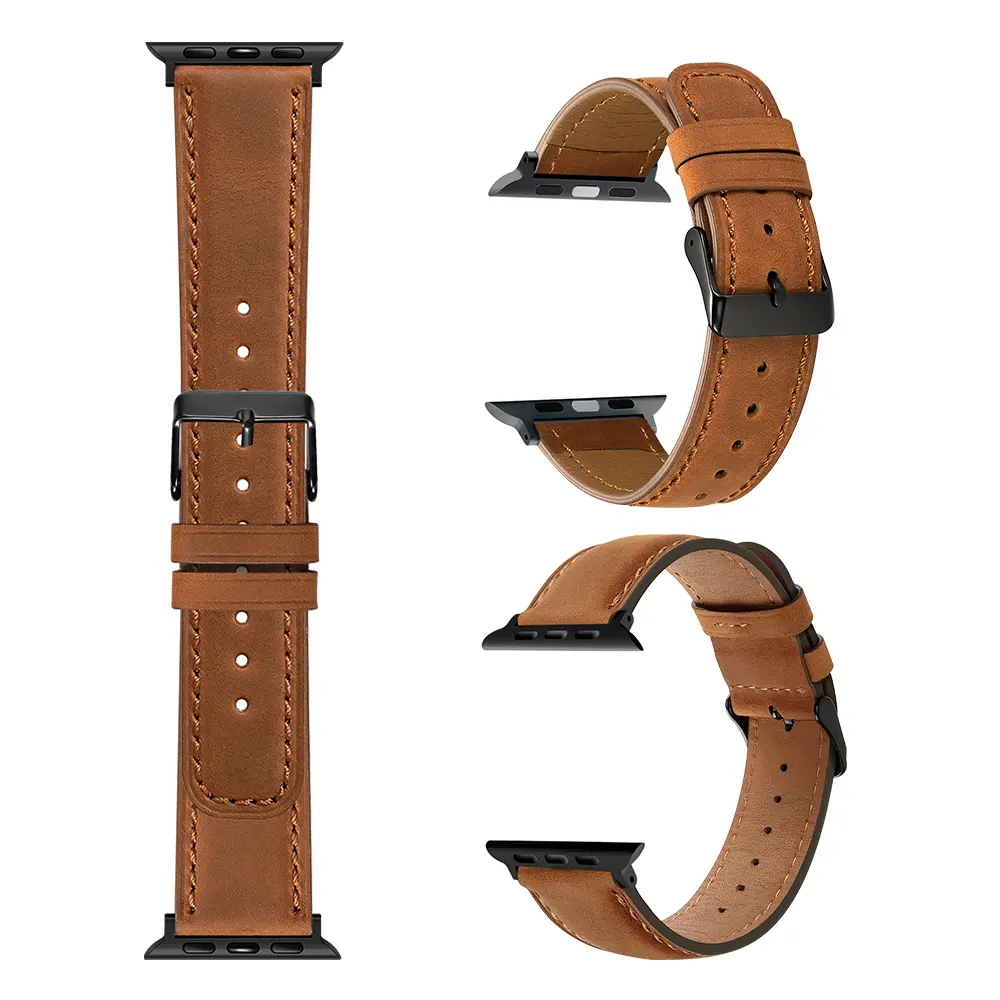 Leather Band Best Sellers Watch Band Leather Genuine Leather Band For Apple Watch Series 7 41 45mm