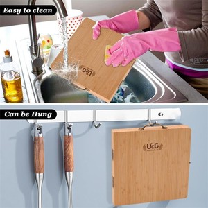 Tabla de Quesos Plegable de Bambú UcG con Cuchillos para Servir Aperitivos y Vino - Product Image 4