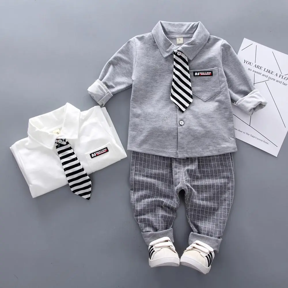 2pcs/set Baby Boy Clothes Long Sleeve Children's Leisure Clothing Sets Casual Clothing Suits Spring Autumn 1-3Y