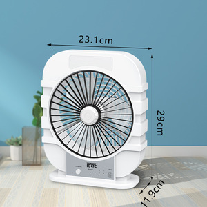 Winningstar 8 Inch USB Desktop <b>Fan</b> With Light Oscillating White DC Motor - Product Image 3