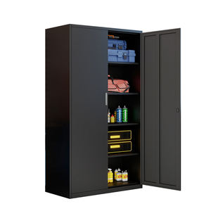<span class=keywords><strong>Armoire</strong></span> de rangement en acier moderne avec étagères réglables pour garage de bureau à domicile - Product Image 1