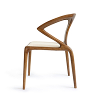 Chaise de salle à manger en bois massif au design moderne avec dossier en cuir PU nordique pour café, restaurant, salons, meubles