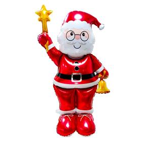 Ballons de Noël en aluminium-Grande taille, 1.2 mètres de haut Père Noël bonhomme en pain d'épice, soldat en noyer. - Product Image 2