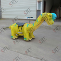 Modèle de scooter dinosaure animatronique, dinosaure animé à roulettes électriques