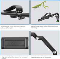 Support de téléphone de voiture rotatif et rétractable pour rétroviseur, support de téléphone de voiture pare-soleil, support de téléphone rotatif pliable 360