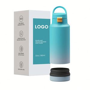 Double Wall Stainless Steel <b>Flask</b> Sports <b>Bottle</b> With Handle Lid 580ml and 1000ml - Product Image 1
