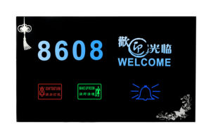 Placa de puerta electrónica con accesorio DND para Hotel con pantalla LED Digital de número de habitación y función de bloqueo de timbre para uso en la puerta - Product Image 6