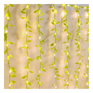 Guirnalda de Luces LED con Decoración Navideña de Hojas de Sauce y Ratán, para Interiores y Exteriores, Venta al Por Mayor - Product Image 2