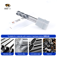Fraise à fraiser CNC en carbure à 4 cannelures, revêtement AlCrN, multifonctionnelle, sur mesure en usine, pour l'usinage de l'acier, ODM/OEM, diamètre 10 mm