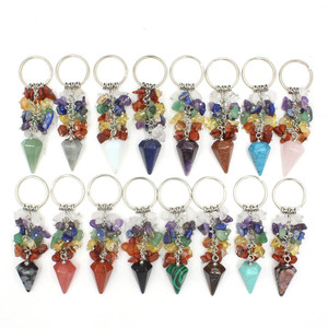 CrystalHola - Llavero de Cristal Natural con Rayas de Arcoíris, Joyería de Cristal para Decoración de Halloween, Venta al por Mayor - Product Image 2