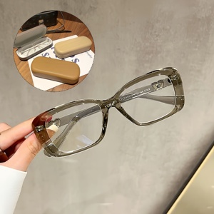 <span class=keywords><strong>Retro</strong></span> Vintage Clear Color TR90 <span class=keywords><strong>Square</strong></span> Cat Eye Anteojos Marco Gafas ópticas Gafas para miopía Gafas para hombres y mujeres - Product Image 6