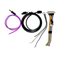 OEM ODM Kabel Pita Datar Pelangi/Kabel Listrik Lapis Satu Ujung dengan Terminal Lidah Cincin/Harness Kawat Steker Pisang