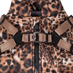 Abrigos impermeables personalizados para perros, chaqueta de invierno con logotipo de ansiedad, chaleco protector de lujo para perros de caza, arnés, ropa para mascotas con estampado de leopardo - Product Image 4