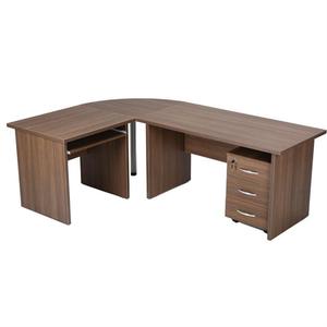 Hot Sale Sembol Eko L Shape Melamine Wood Modern Office <b>Desk</b> Set for Wholesale Export Office Commercial Use 120 cm - Product Image 2