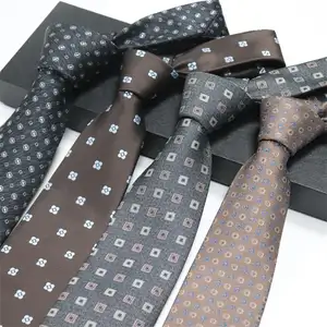 Neckties Supplier Wholesale Classic Woven Jacquard Polyester Mens Neck Ties