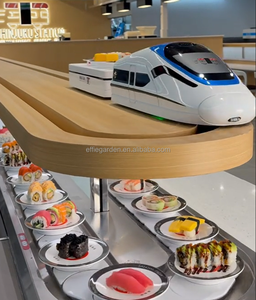 หุ่นยนต์ส่งอาหารปรับแต่งรูปลักษณ์ได้ รถไฟความเร็วสูงแบบชินซังเก็น สายพานลำเลียงแบบหมุน รถไฟซูชิสำหรับร้านอาหาร - Product Image 6