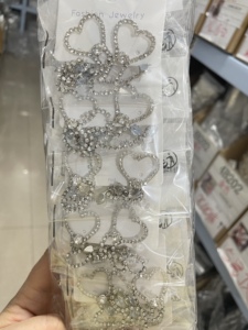 Pendientes de Corazón de <span class=keywords><strong>Moda</strong></span> para Boda, de Aleación con Cristales y Diamantes de Imitación, con Borlas Largas, Populares en Instagram para Mujeres y Celebridades de Internet - Product Image 5