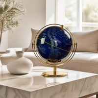 Globe terrestre en PVC avec carte du monde à 360 degrés °   Support Métallique Rotatif pour Affichage Éducatif sur Bureau, Idéal pour École, Bureau, Maison, Personnalisation OEM