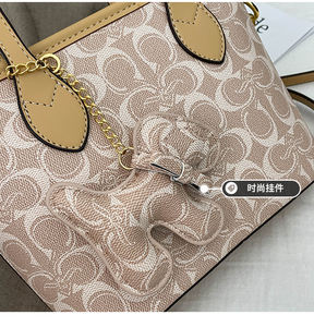 奢华时尚设计师便携式水桶包拉链涤纶中国网上批发几何图案 - Product Image 6