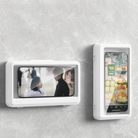 Étui universel anti-buée et étanche pour téléphone portable avec support de douche fixe pour la salle de bain étanche et tactile