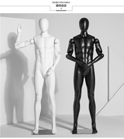 Mannequin robotisé corps entier réglable pour présentation de vêtements, avec bras flexibles et mobiles, modèle homme
