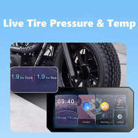 Écran sans fil Aoocci C9 Promax 6 pouces pour moto avec CarPlay et caméra embarquée avant et arrière 1080P pour la conduite à moto