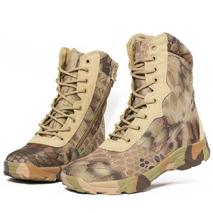 Bottes <span class=keywords><strong>de</strong></span> combat pour hommes, entraînement spécial, cheville, extérieur, amortissement des chocs, caoutchouc, cuir véritable, antidérapantes, bottes <span class=keywords><strong>de</strong></span> randonnée d'hiver - Product Image 6